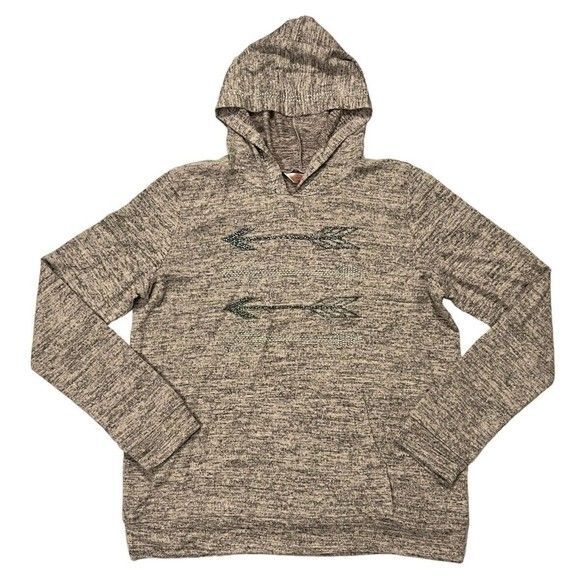 SJS‎ Pink/Gray Arrow Design Pullover Hoodie Sweater Top Glitter Rhinestone L NEW - Picture 1 of 5